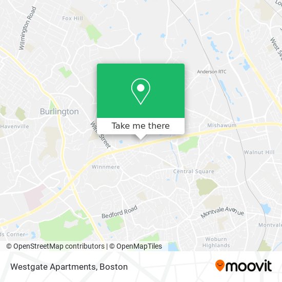 Mapa de Westgate Apartments
