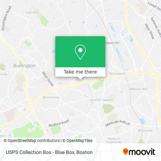 USPS Collection Box - Blue Box map