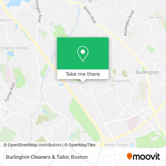 Burlington Cleaners & Tailor map