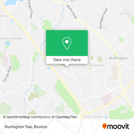 Burlington Taxi map