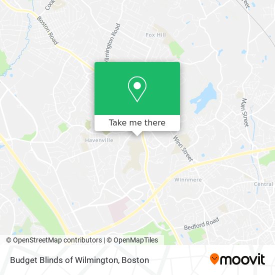Budget Blinds of Wilmington map