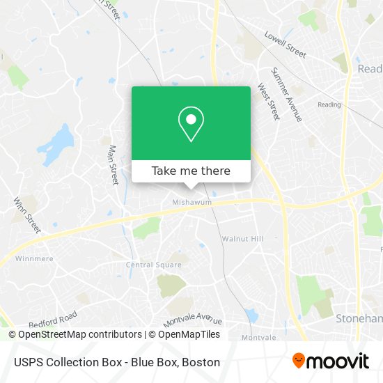 USPS Collection Box - Blue Box map