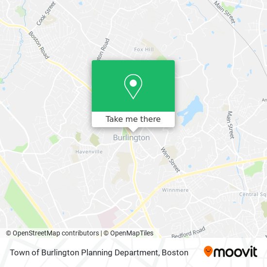 Town of Burlington Planning Department map