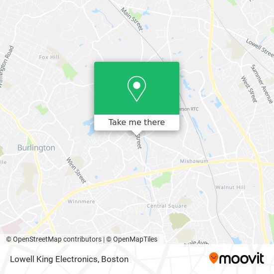 Lowell King Electronics map