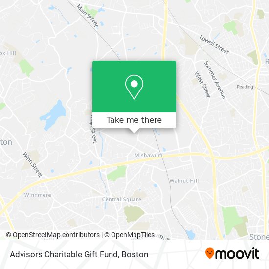 Mapa de Advisors Charitable Gift Fund