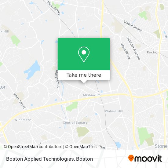 Mapa de Boston Applied Technologies