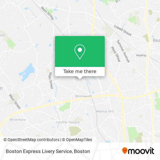 Mapa de Boston Express Livery Service