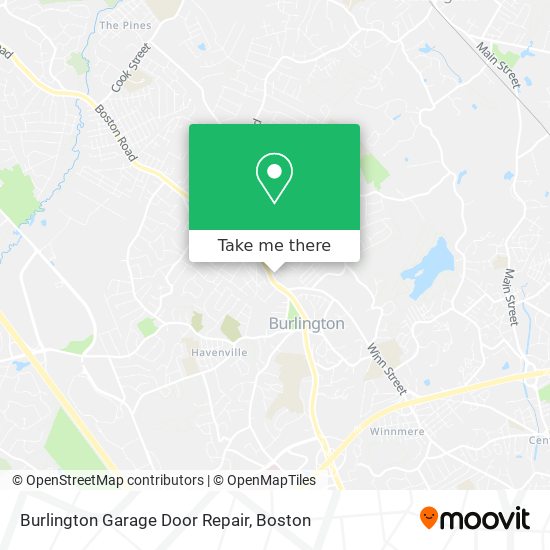 Burlington Garage Door Repair map