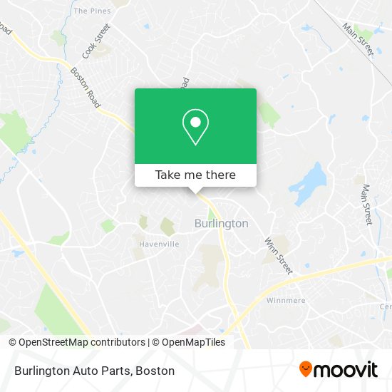 Mapa de Burlington Auto Parts