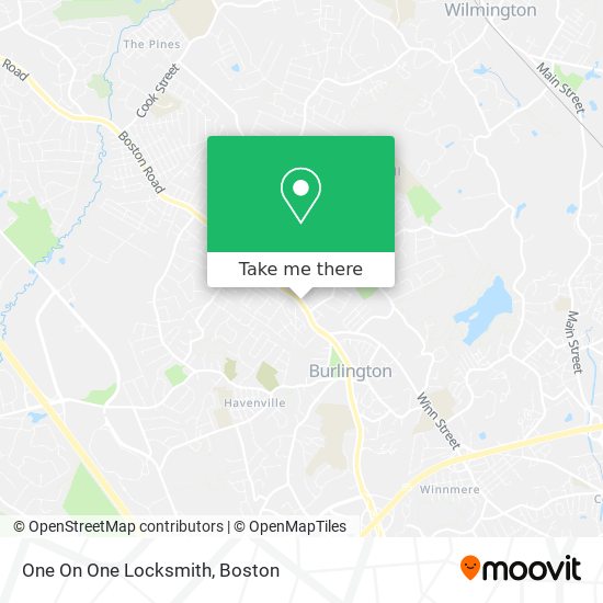 One On One Locksmith map