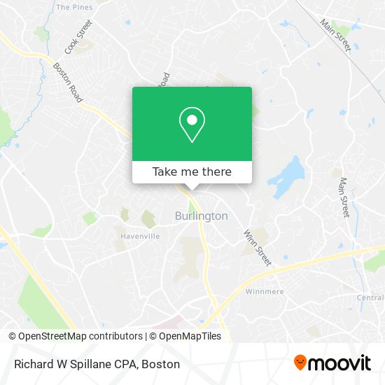 Richard W Spillane CPA map