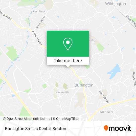 Burlington Smiles Dental map