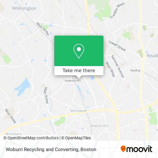 Woburn Recycling and Converting map