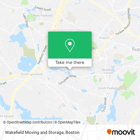 Mapa de Wakefield Moving and Storage