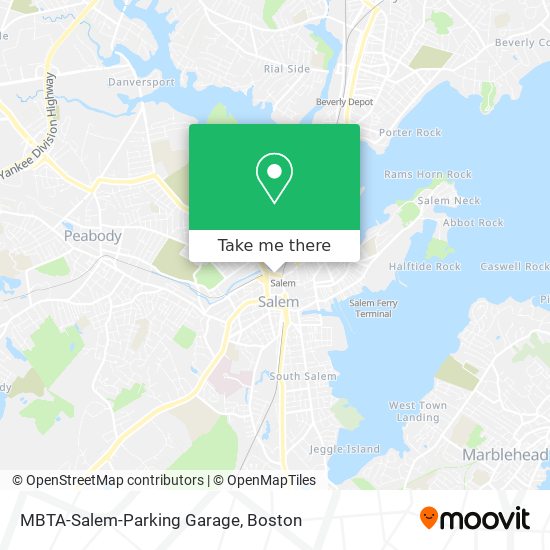 Mapa de MBTA-Salem-Parking Garage