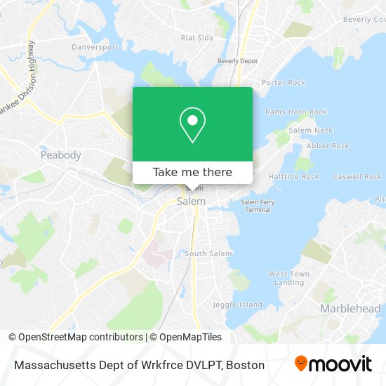 Massachusetts Dept of Wrkfrce DVLPT map