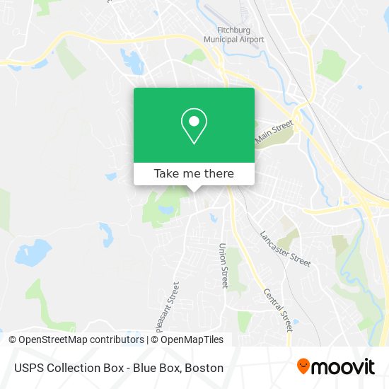 USPS Collection Box - Blue Box map