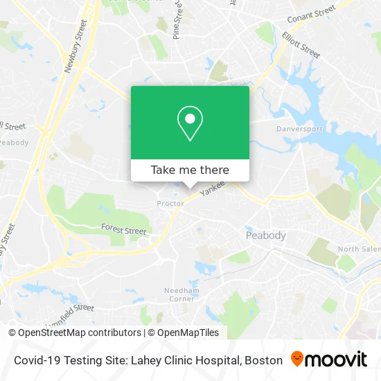 Covid-19 Testing Site: Lahey Clinic Hospital map