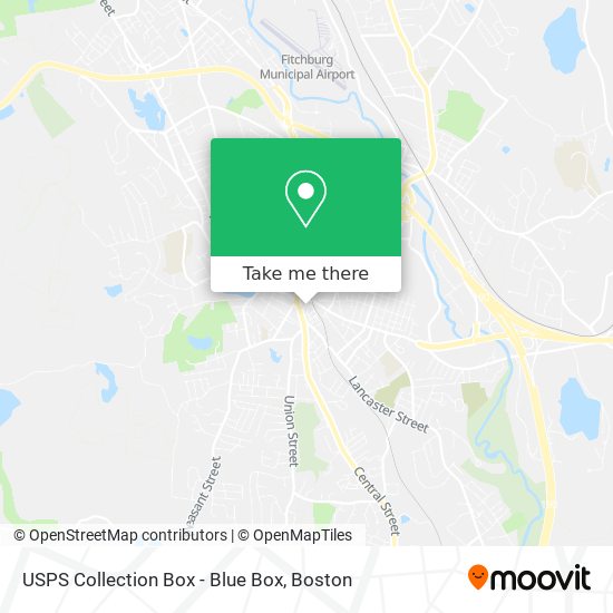 Mapa de USPS Collection Box - Blue Box