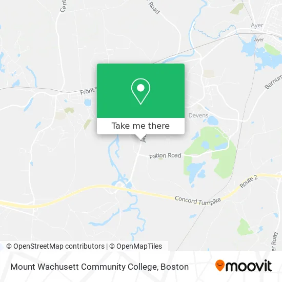 Mount Wachusett Community College map