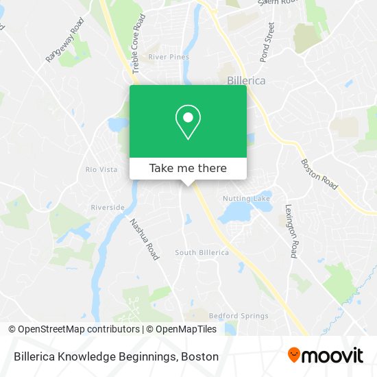 Billerica Knowledge Beginnings map