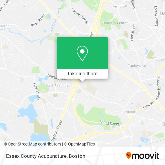 Essex County Acupuncture map