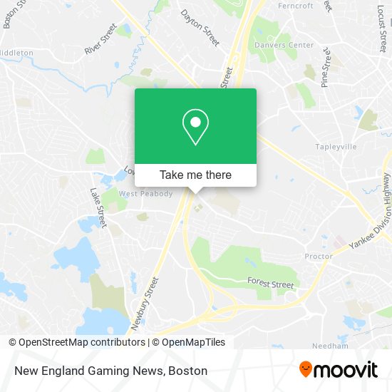 New England Gaming News map