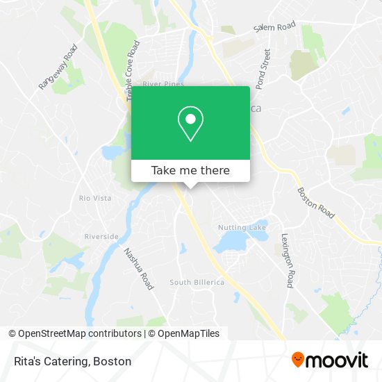 Rita's Catering map