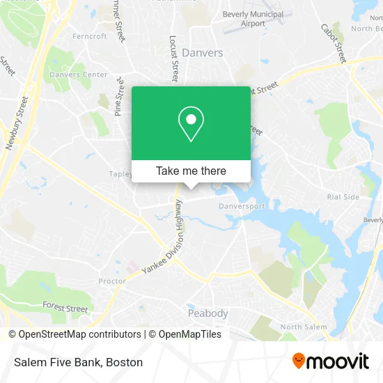 Salem Five Bank map