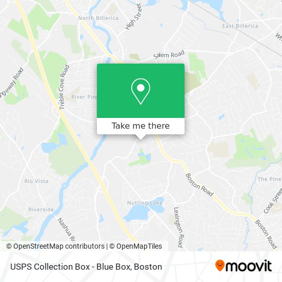 Mapa de USPS Collection Box - Blue Box