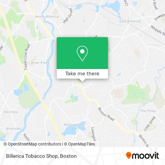 Billerica Tobacco Shop map