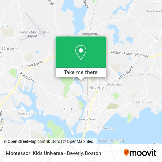 Montessori Kids Universe - Beverly map