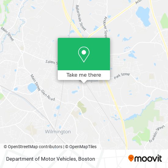 Department of Motor Vehicles map