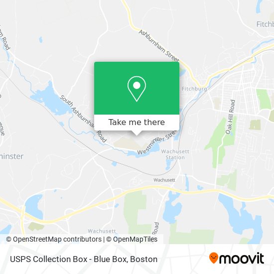 Mapa de USPS Collection Box - Blue Box