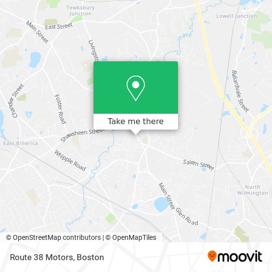 Route 38 Motors map