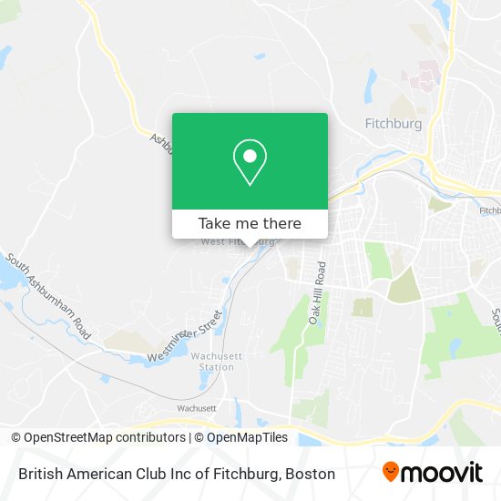 British American Club Inc of Fitchburg map