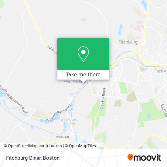 Mapa de Fitchburg Diner