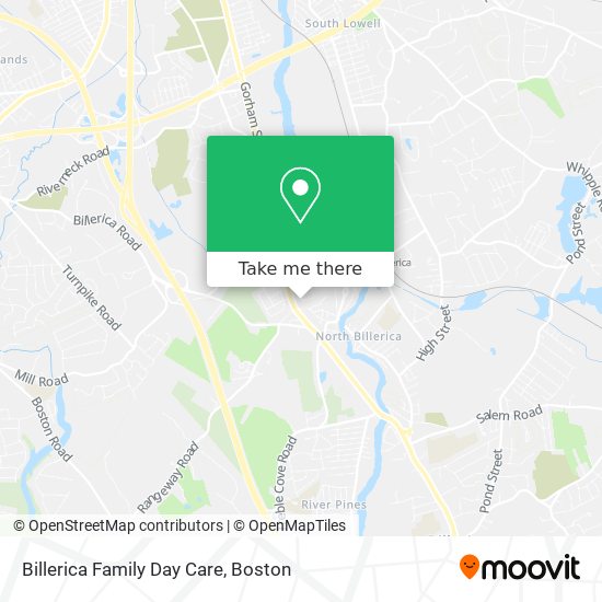 Billerica Family Day Care map