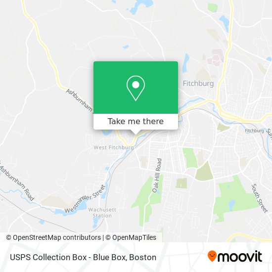 Mapa de USPS Collection Box - Blue Box