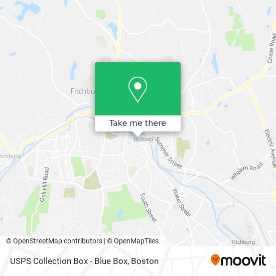 Mapa de USPS Collection Box - Blue Box