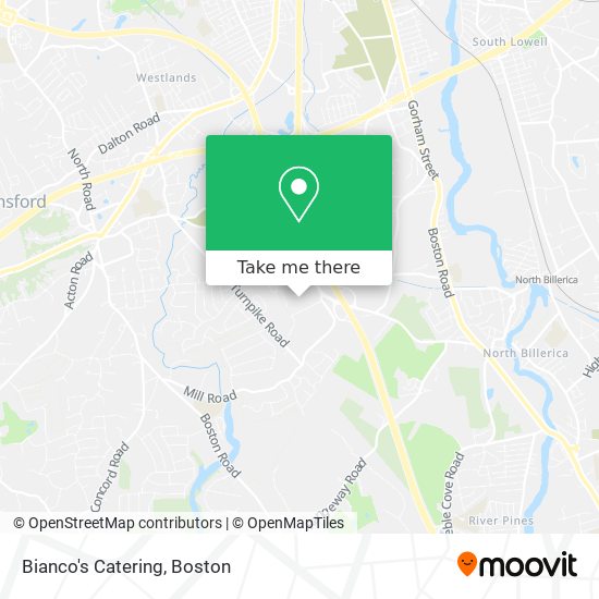 Bianco's Catering map
