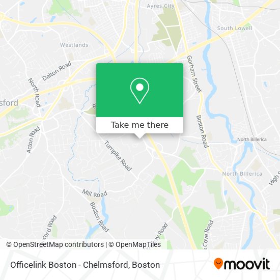 Mapa de Officelink Boston - Chelmsford