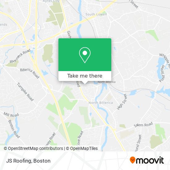 JS Roofing map