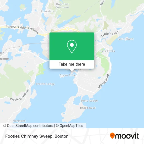 Footies Chimney Sweep map