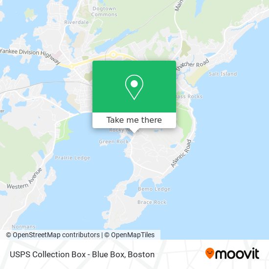 Mapa de USPS Collection Box - Blue Box