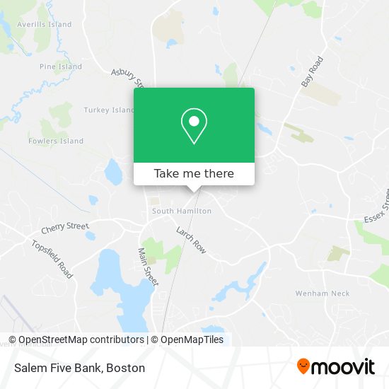 Salem Five Bank map