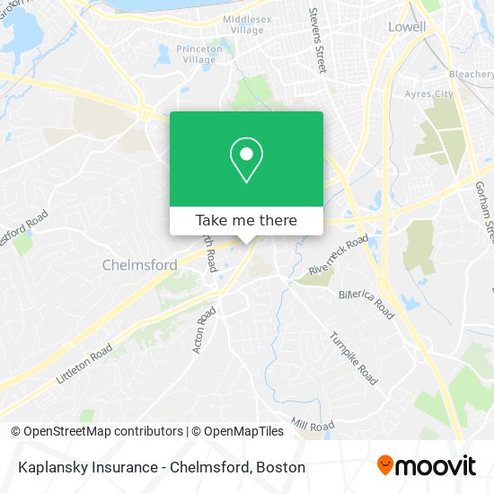 Kaplansky Insurance - Chelmsford map