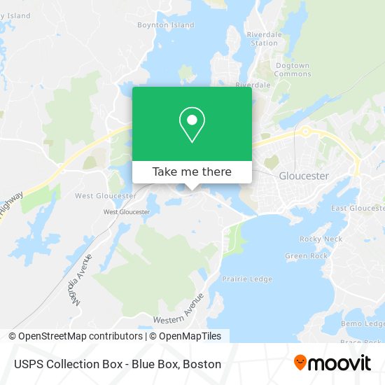 Mapa de USPS Collection Box - Blue Box