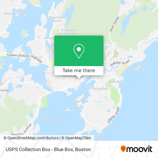 Mapa de USPS Collection Box - Blue Box