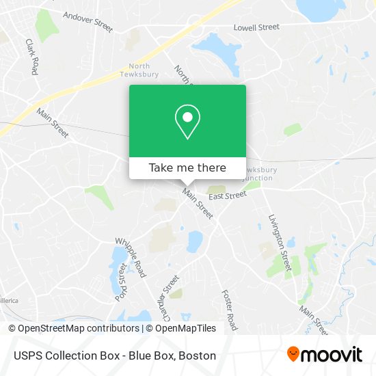 USPS Collection Box - Blue Box map